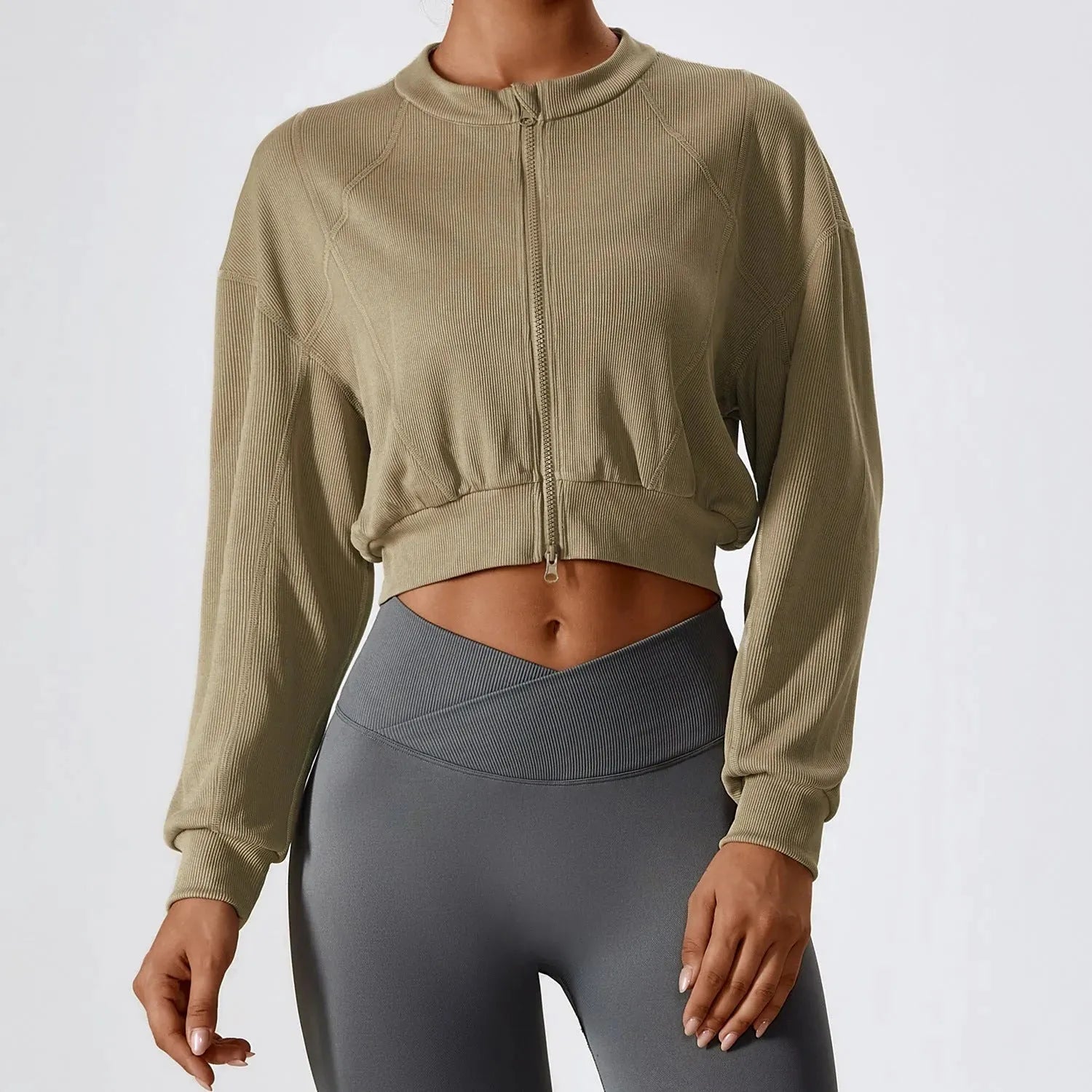 Double Zipper Loose Long Sleeve Sweatershirt Coat Thread - Bellarte Enchanté Double Zipper Loose Long Sleeve Sweatershirt Coat Thread